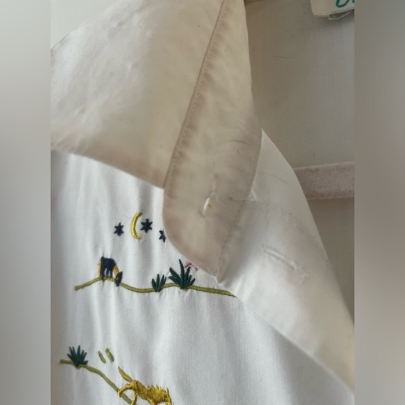 Vintage Braemar Workable Casuals Western-horses Embroidered Shirt - Picture 8 of 15